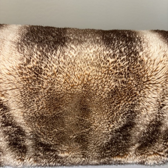 Pottery Barn Other - Pottery Barn Large Faux Fur Pillow Sham Cover 18"x18" Brown Taupe Zip Single
